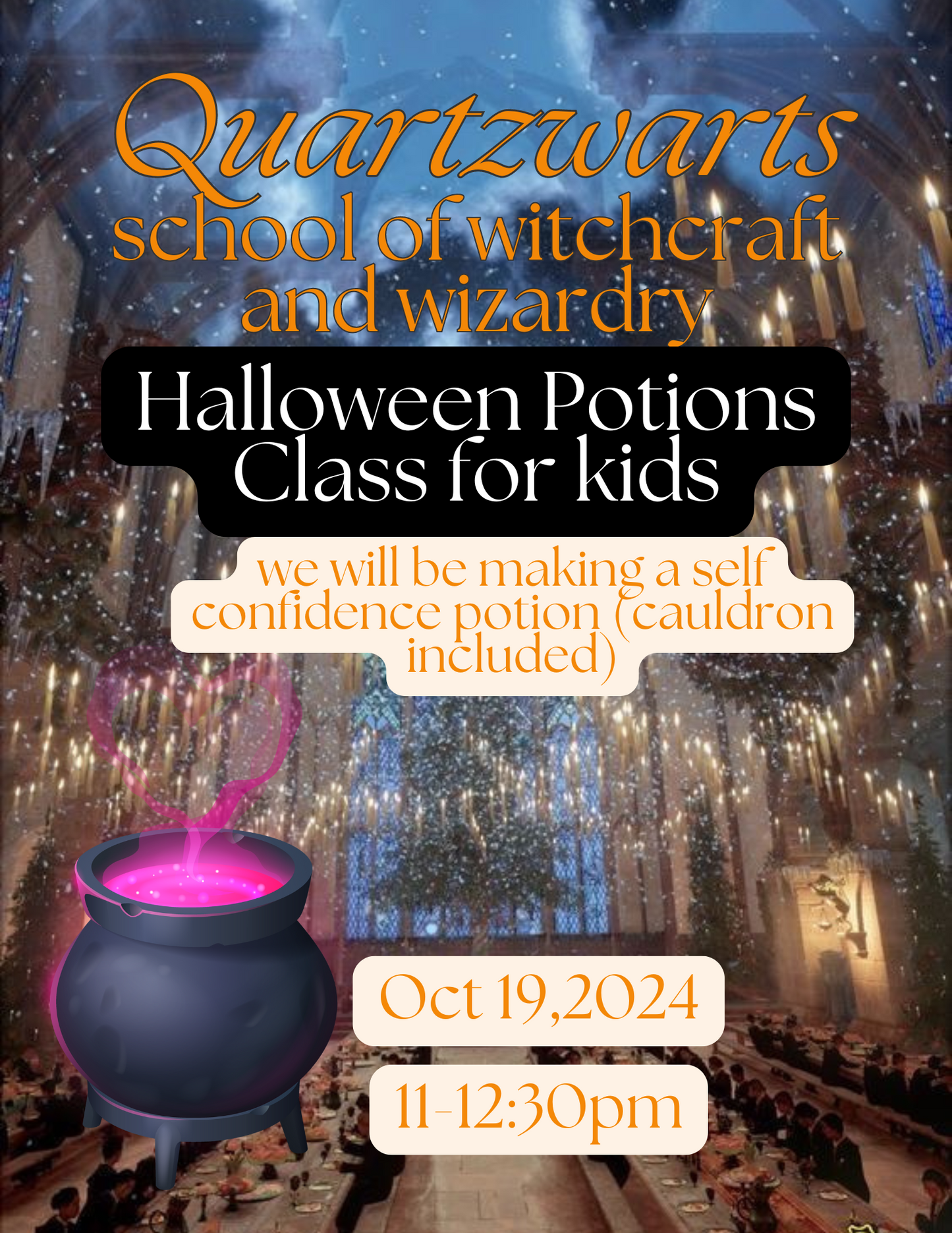 Quartzwarts School of witchcraft and wizardry potion class for kids